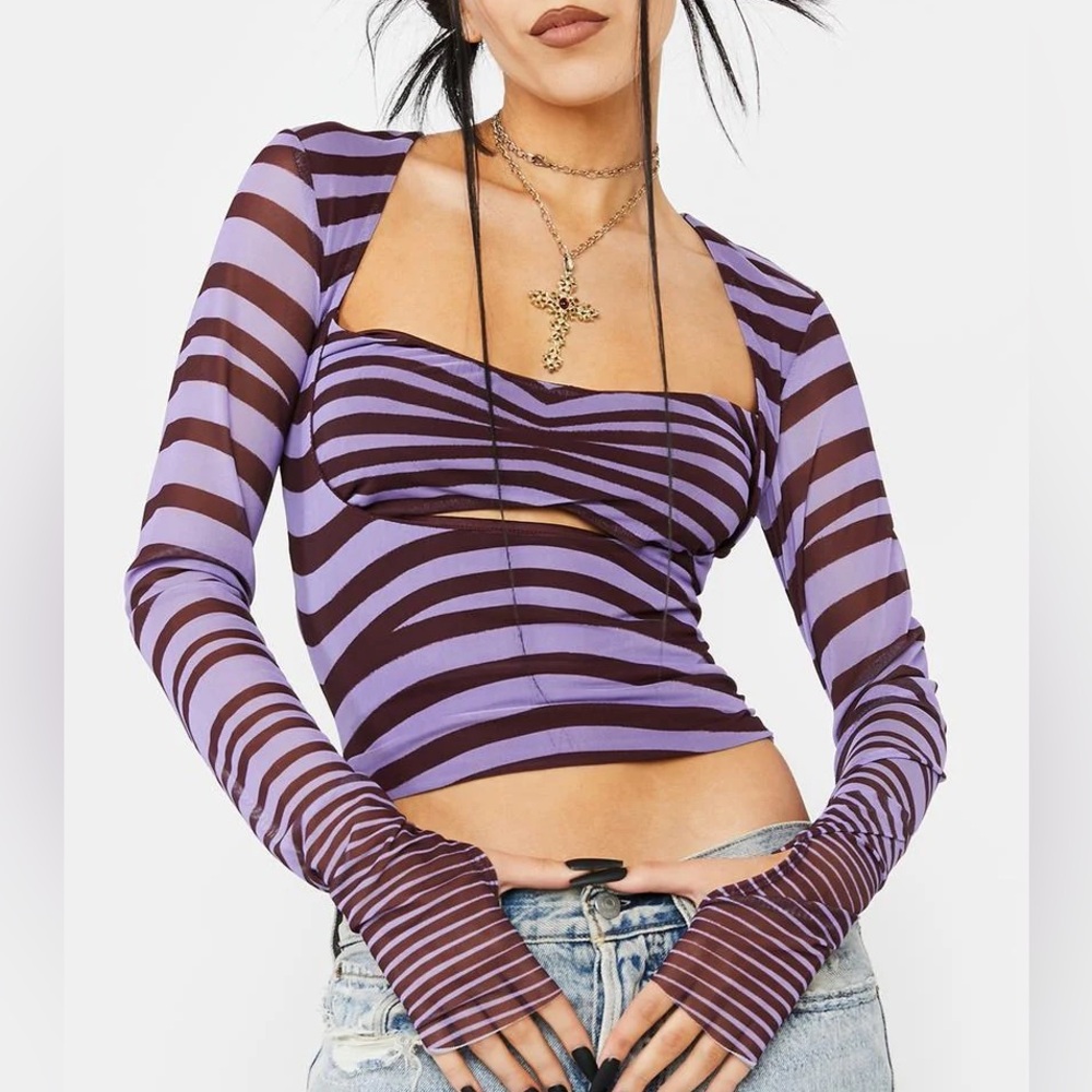 AFRM Mesh Cut Out Top - Picture 2 of 6